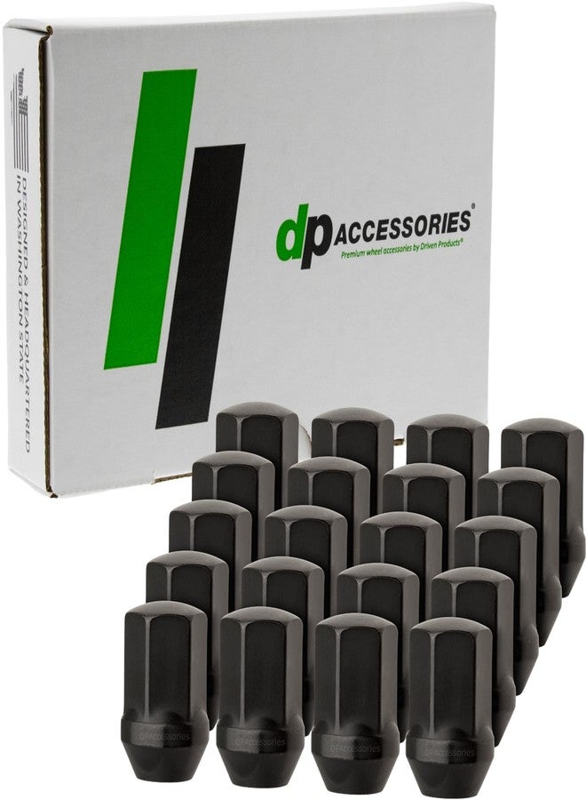 DPAccessories صواميل عجلات سوداء من دي بي أكسسوريز | بديل متوافق مع دودج وجيب ورام | 6509422AA | للعجلات الأصلية فقط | طقم من 20 قطعة | LCB3D8HEOBK04020 - Image 1